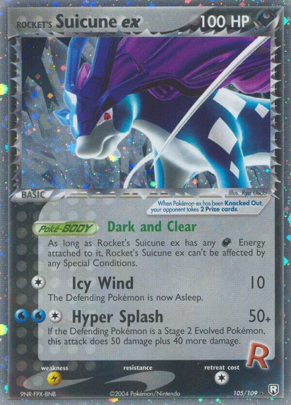 Rocket’s Suicune ex 105/109 Holofoil Team Rocket Returns Rocket’s Suicune ex 105/109 Holofoil Team Rocket Returns