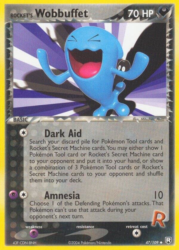 Rocket’s Wobbuffet 47/109 Reverse Holofoil Team Rocket Returns