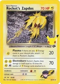 Rocket's Zapdos | 15/132 | Holofoil | Celebrations: Classic Collection