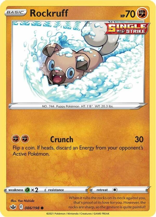 Rockruff 086/198 Normal SWSH06: Chilling Reign