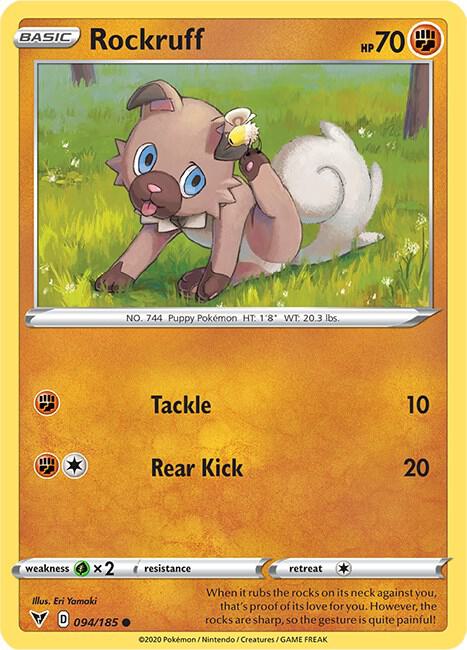 Rockruff 094/185 Normal SWSH04: Vivid Voltage Rockruff 094/185 Normal SWSH04: Vivid Voltage
