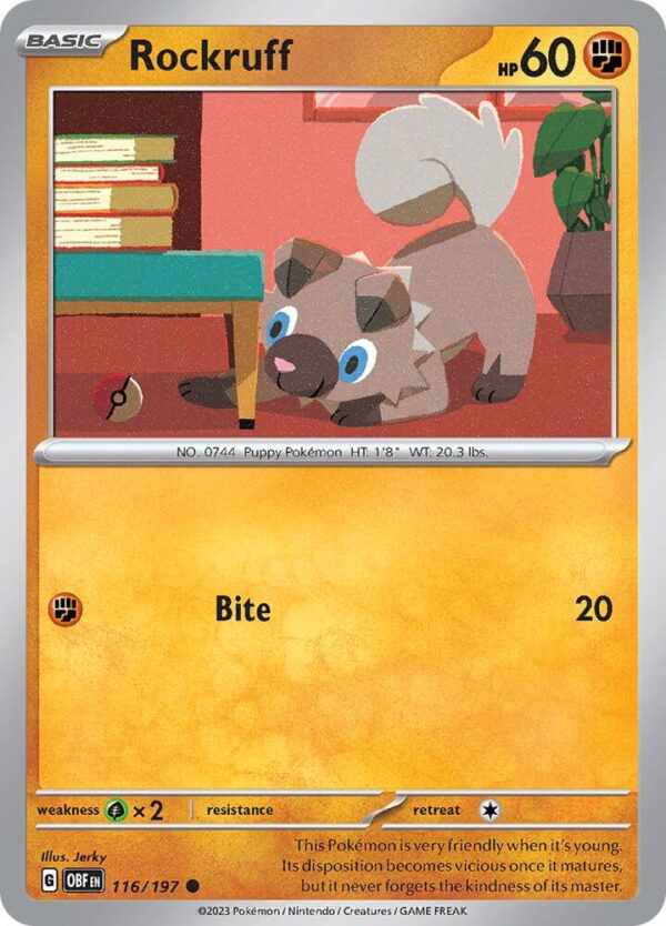 Rockruff 116/197 Normal SV03: Obsidian Flames Rockruff 116/197 Normal SV03: Obsidian Flames