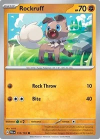Rockruff | 116/193 | Normal | SV02: Paldea Evolved Rockruff | 116/193 | Normal | SV02: Paldea Evolved