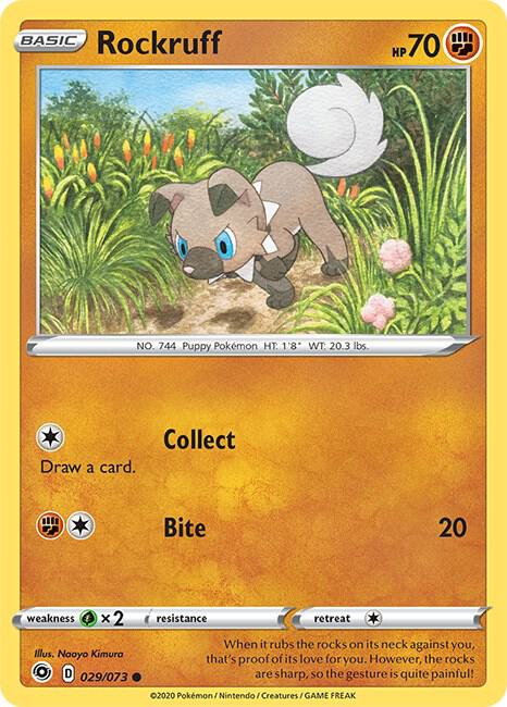 Rockruff 29/73 Reverse Holofoil Champion’s Path