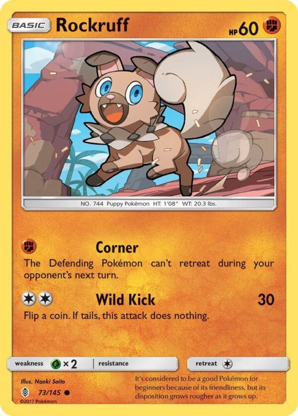 Rockruff 73/145 Reverse Holofoil SM – Guardians Rising