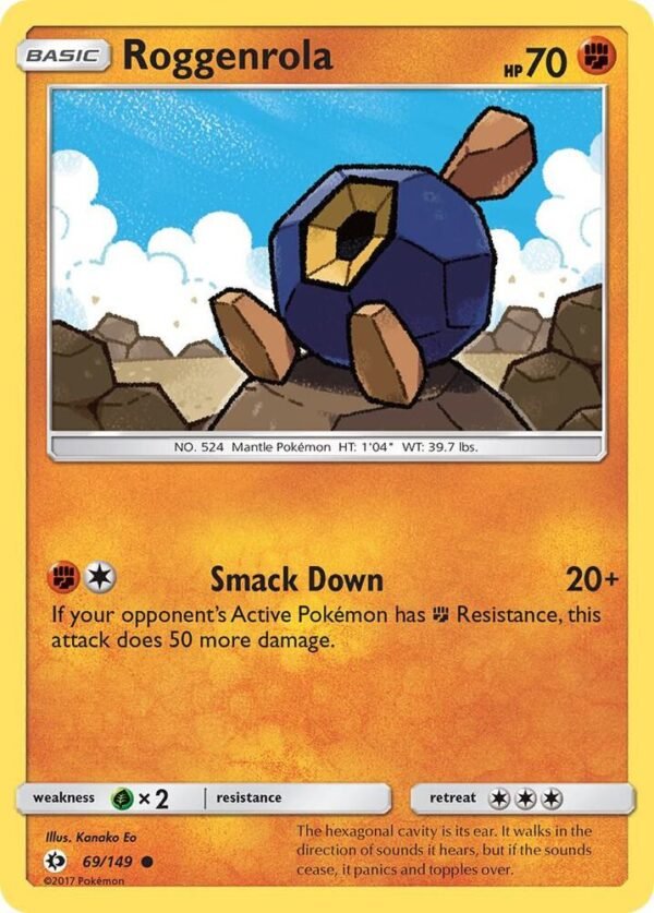 Roggenrola 69/149 Normal SM Base Set Roggenrola 69/149 Normal SM Base Set