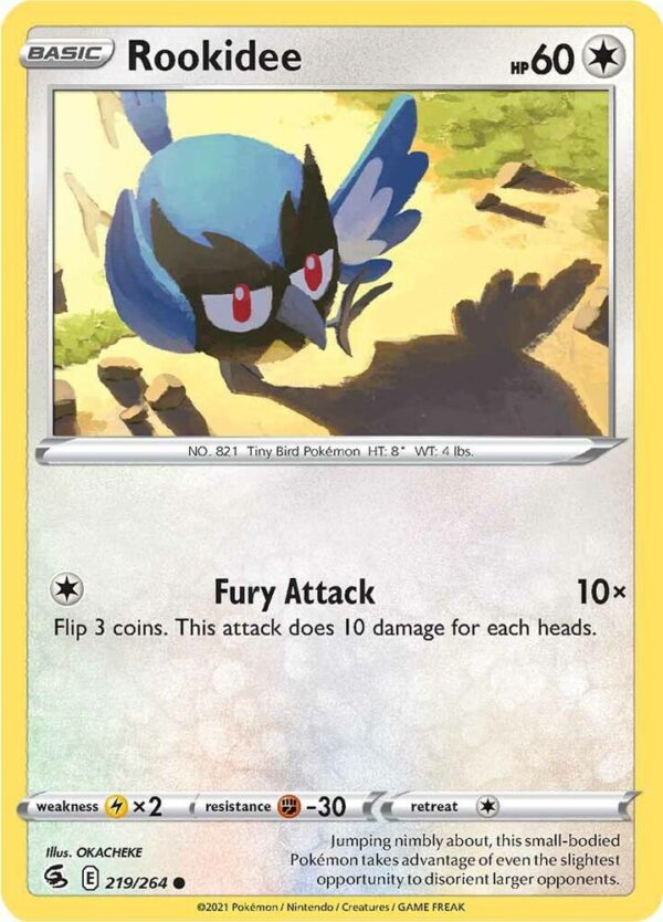 Rookidee 219/264 Normal SWSH08: Fusion Strike Rookidee 219/264 Normal SWSH08: Fusion Strike
