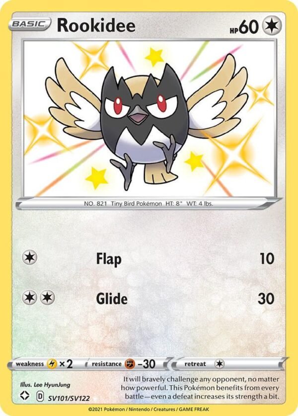 Rookidee SV101/SV122 Holofoil Shining Fates: Shiny Vault Rookidee SV101/SV122 Holofoil Shining Fates: Shiny Vault