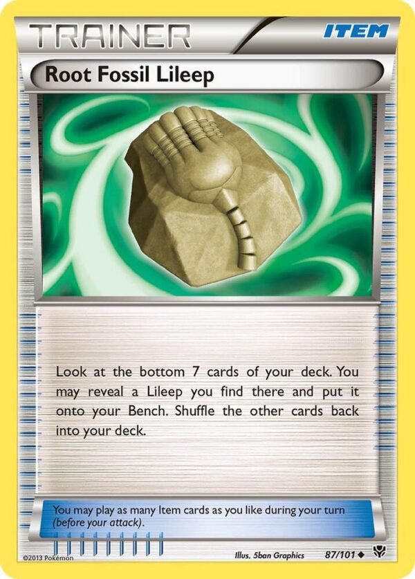 Root Fossil Lileep 87/101 Normal Plasma Blast