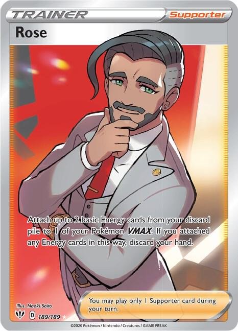 Rose (Full Art) 189/189 Holofoil SWSH03: Darkness Ablaze