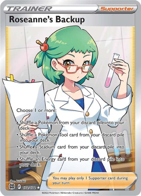 Roseanne’s Backup (Full Art) 172/172 Holofoil SWSH09: Brilliant Stars Roseanne’s Backup (Full Art) 172/172 Holofoil SWSH09: Brilliant Stars