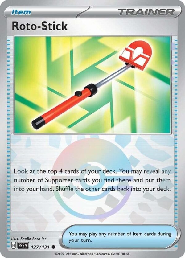 Roto-Stick (Poke Ball Pattern) 127/131 Holofoil SV: Prismatic Evolutions Roto-Stick (Poke Ball Pattern) 127/131 Holofoil SV: Prismatic Evolutions