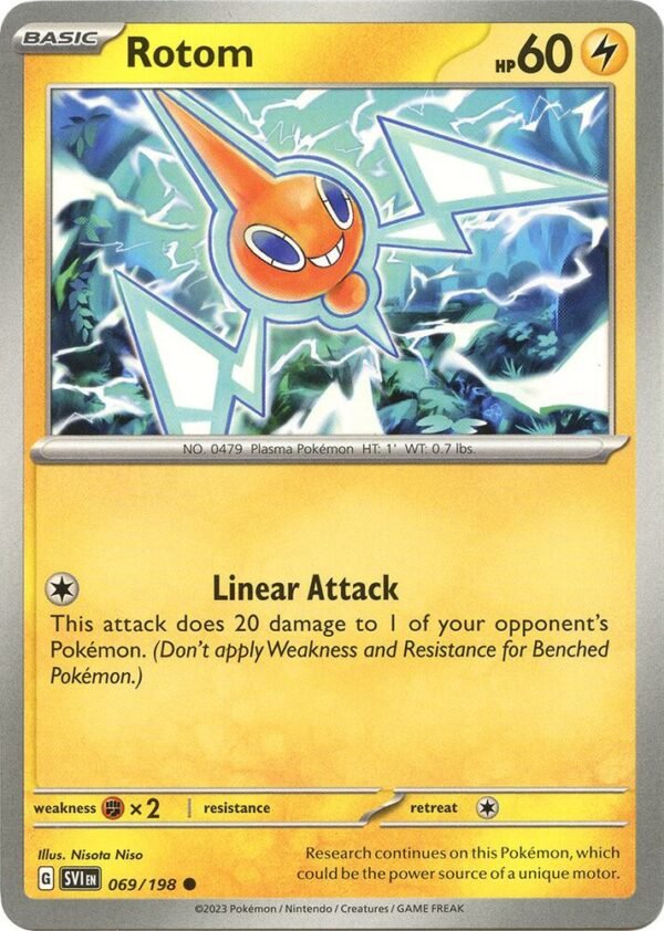 Rotom 069/198 Reverse Holofoil SV01: Scarlet & Violet Base Set Rotom 069/198 Reverse Holofoil SV01: Scarlet & Violet Base Set