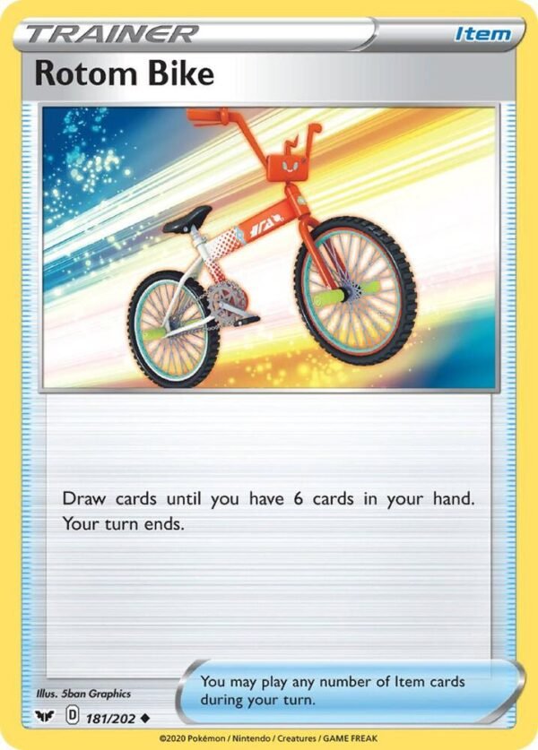 Rotom Bike 181/202 Reverse Holofoil SWSH01: Sword & Shield Base Set