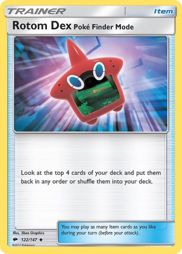 Rotom Dex Poke Finder Mode 122/147 Normal SM – Burning Shadows