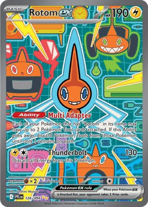 Rotom ex 126/094 Holofoil ME02: Phantasmal Flames Rotom ex 126/094 Holofoil ME02: Phantasmal Flames