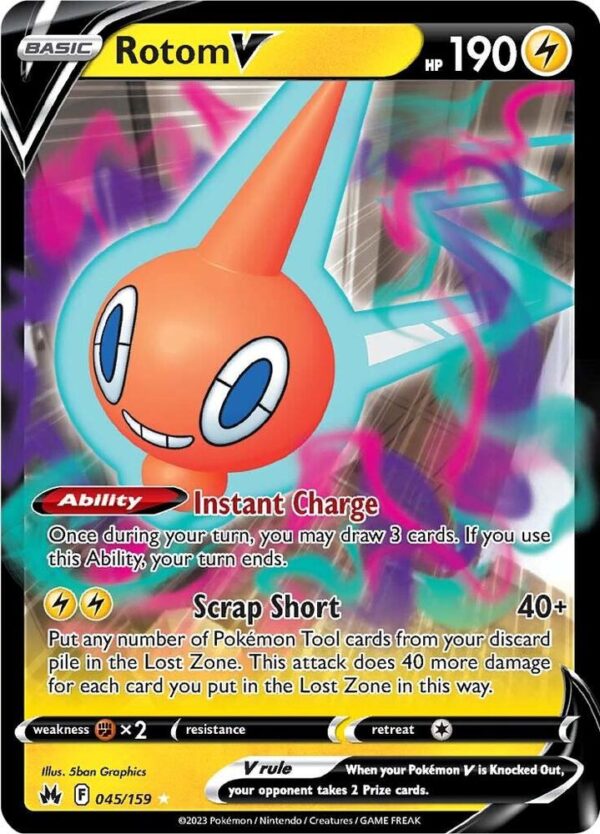 Rotom V 045/159 Holofoil Crown Zenith