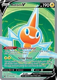 Rotom V (Full Art) | 176/196 | Holofoil | SWSH11: Lost Origin