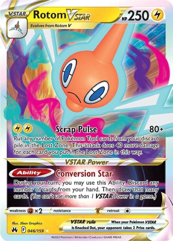 Rotom VSTAR 046/159 Holofoil Crown Zenith