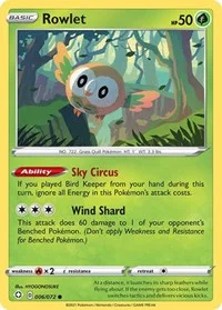 Rowlet | 006/072 | Reverse Holofoil | Shining Fates