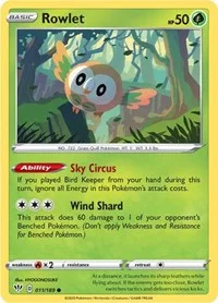 Rowlet | 011/189 | Normal | SWSH03: Darkness Ablaze