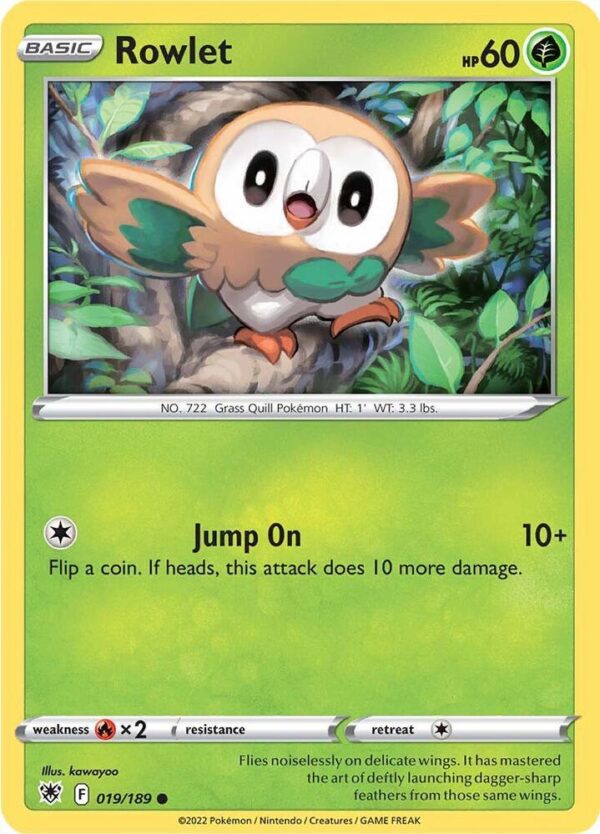 Rowlet 019/189 Normal SWSH10: Astral Radiance