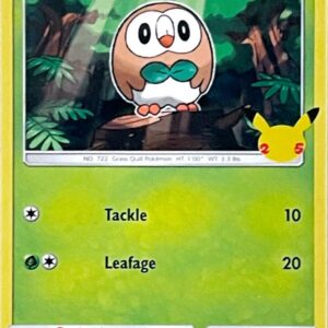 Rowlet 7/25 007/025 Normal McDonald’s 25th Anniversary Promos Rowlet 7/25 007/025 Normal McDonald’s 25th Anniversary Promos