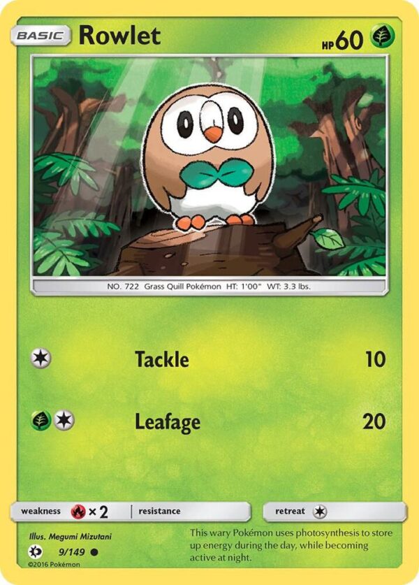 Rowlet 9/149 Normal SM Base Set