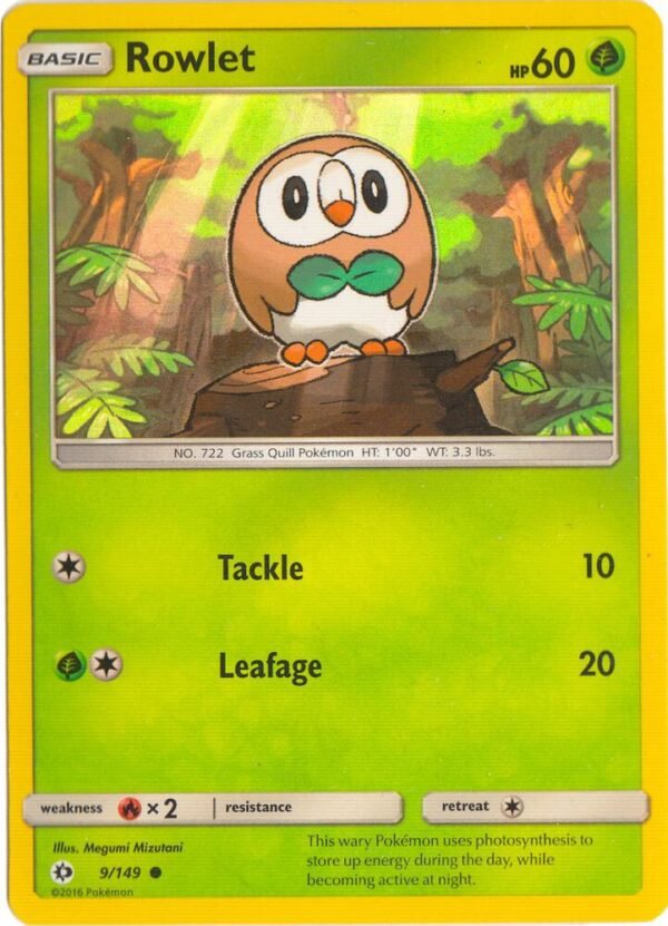 Rowlet 9/149 (Water Web Holo) 009/149 Holofoil Miscellaneous Cards & Products