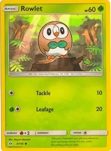 Rowlet | 9/149 (Water Web Holo) | 009/149 | Holofoil | Miscellaneous Cards & Products