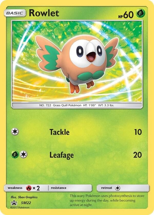 Rowlet SM22 Holofoil SM Promos Rowlet SM22 Holofoil SM Promos