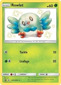 Rowlet | SV2/SV94 | Holofoil | Hidden Fates: Shiny Vault