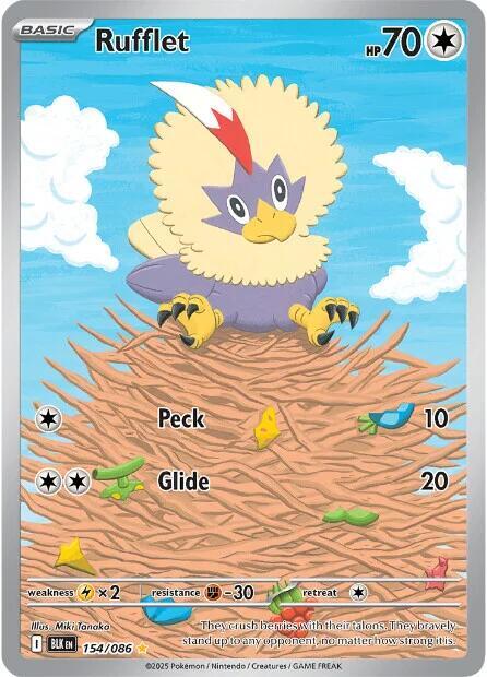 Rufflet 154/086 Holofoil SV: Black Bolt