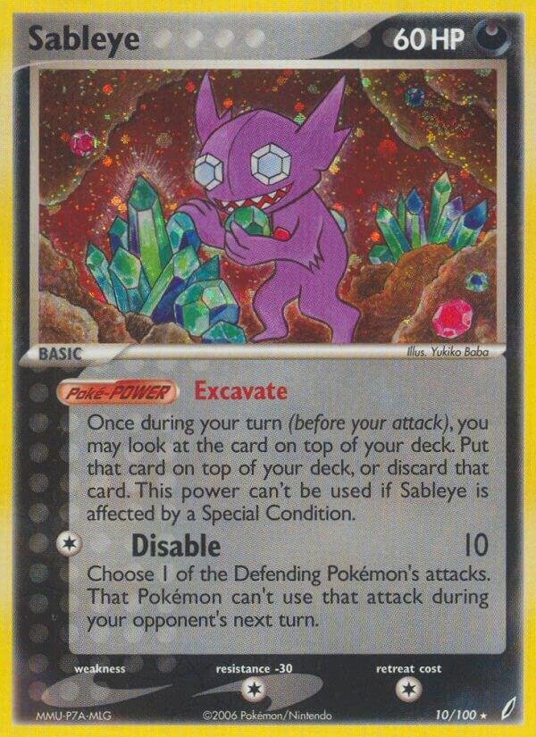 Sableye 10/100 Reverse Holofoil Crystal Guardians