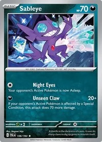 Sableye | 136/193 | Holofoil | SV02: Paldea Evolved