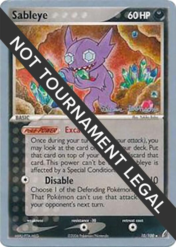 Sableye 2008 (Tristan Robinson) 10/100 Normal World Championship Decks
