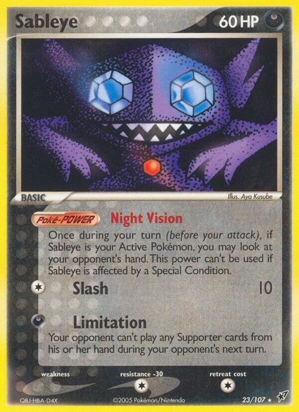Sableye 23/107 Reverse Holofoil Deoxys Sableye 23/107 Reverse Holofoil Deoxys