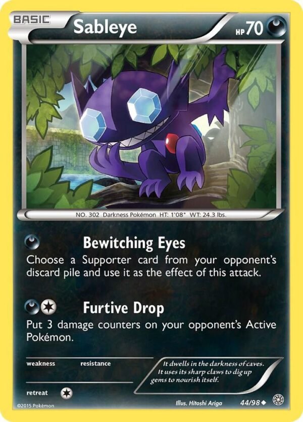 Sableye 44/98 Reverse Holofoil XY – Ancient Origins Sableye 44/98 Reverse Holofoil XY – Ancient Origins