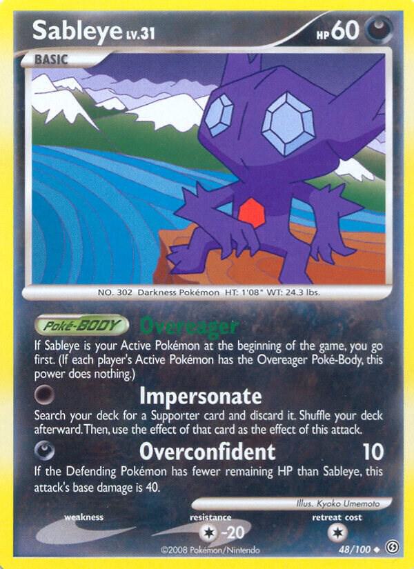Sableye 48/100 Reverse Holofoil Stormfront