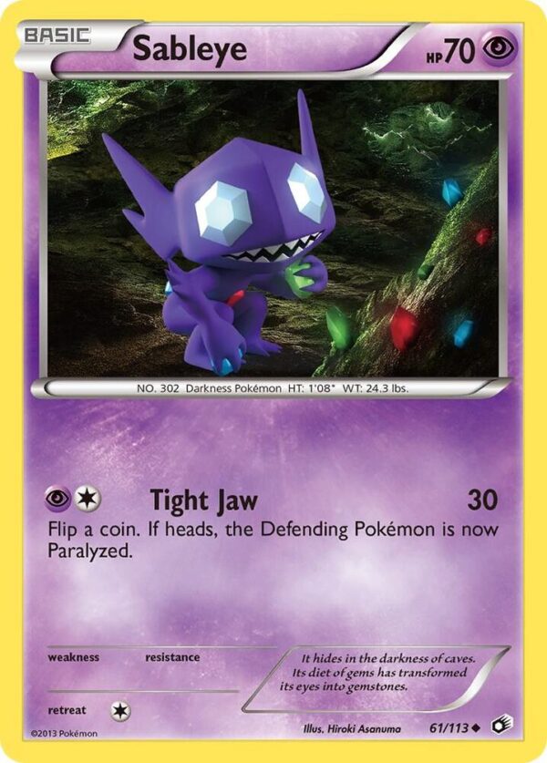 Sableye 61/113 Reverse Holofoil Legendary Treasures