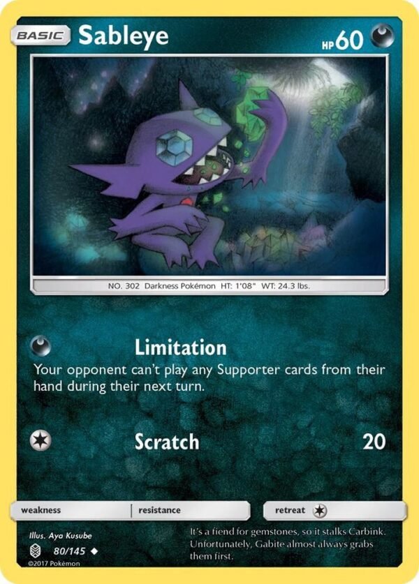 Sableye 80/145 Normal SM – Guardians Rising