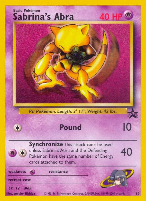 Sabrina’s Abra 19/53 Normal WoTC Promo Sabrina’s Abra 19/53 Normal WoTC Promo