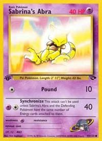 Sabrina's Abra (93) | 093/132 | Unlimited | Gym Challenge