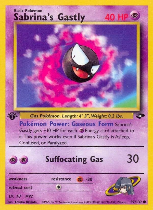 Sabrina’s Gastly (97) 097/132 1st Edition Gym Challenge