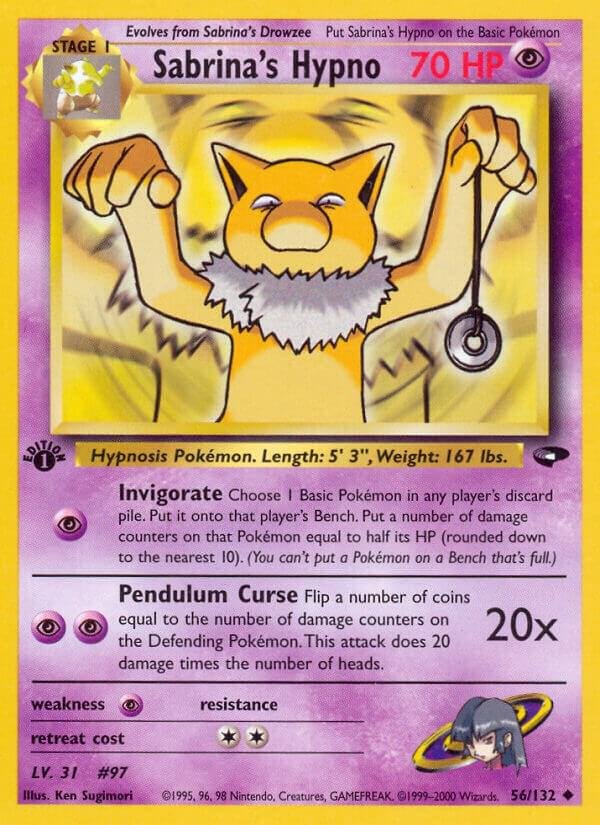Sabrina’s Hypno 056/132 1st Edition Gym Challenge