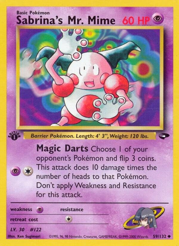 Sabrina’s Mr. Mime 059/132 1st Edition Gym Challenge