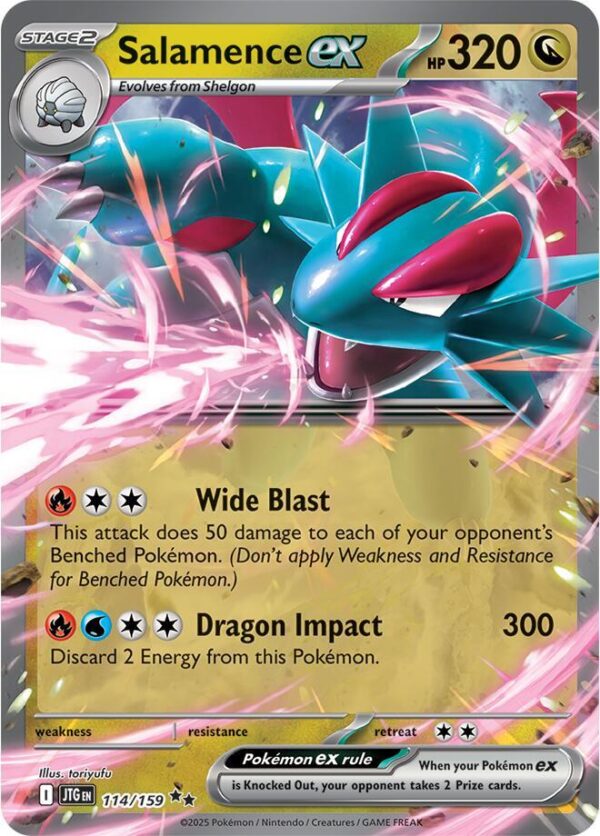 Salamence ex 114/159 Holofoil SV09: Journey Together Salamence ex 114/159 Holofoil SV09: Journey Together