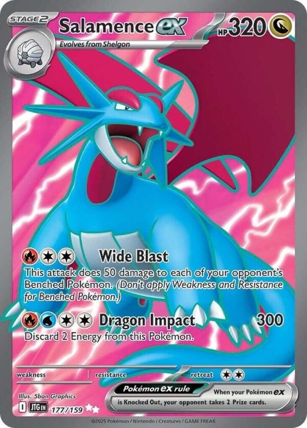 Salamence ex 177/159 Holofoil SV09: Journey Together Salamence ex 177/159 Holofoil SV09: Journey Together