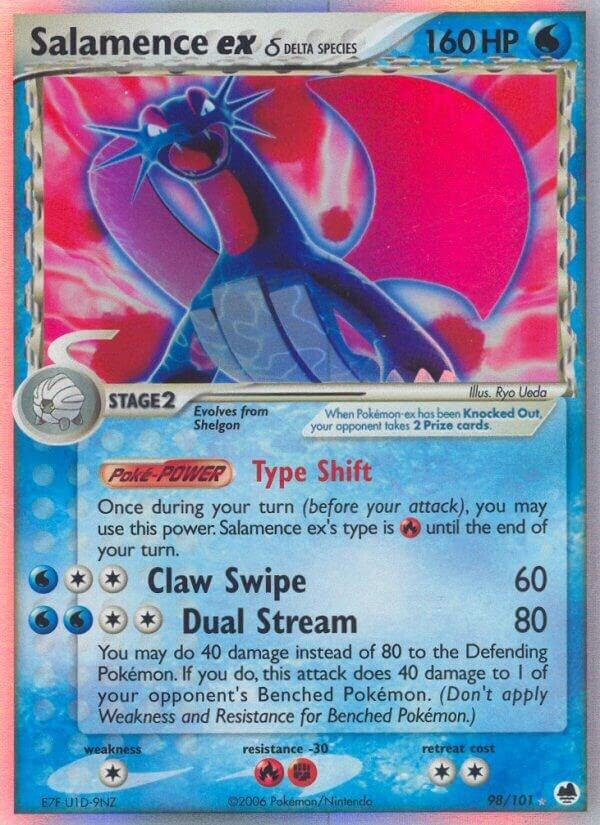 Salamence ex (Delta Species) 98/101 Holofoil Dragon Frontiers