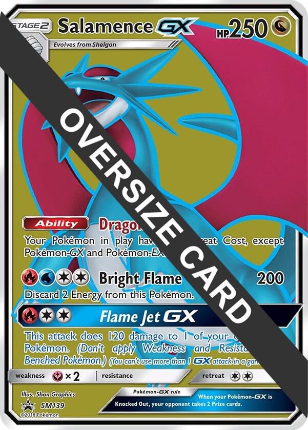 Salamence GX SM139 (SM Black Star Promo) Holofoil Jumbo Cards Salamence GX SM139 (SM Black Star Promo) Holofoil Jumbo Cards